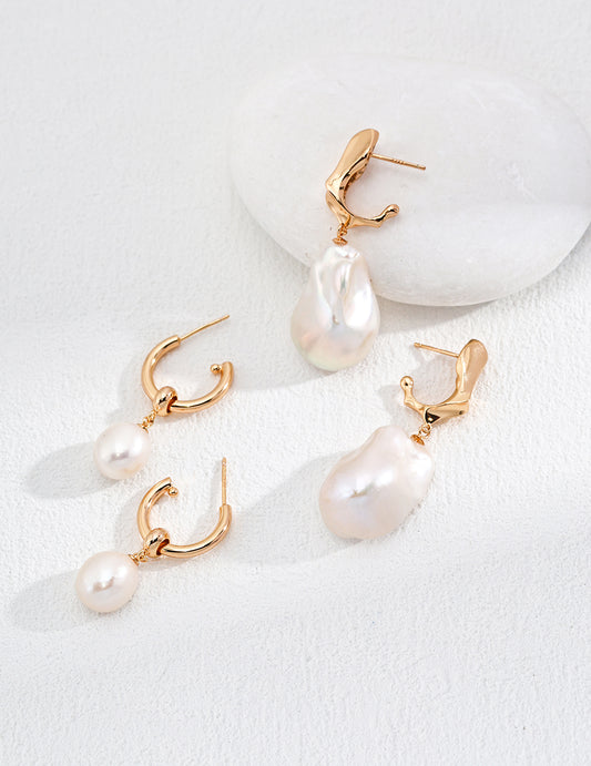 Baroque Pearl Drop Earrings